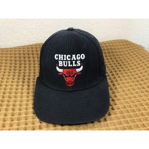 Vintage Chicago Bulls Adidas Snapback Hat Black Brim NBA One Size